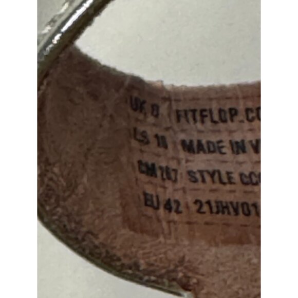 FitFlop Gold Toe Post Slides With Beaded Strap - Picture 2 of 9